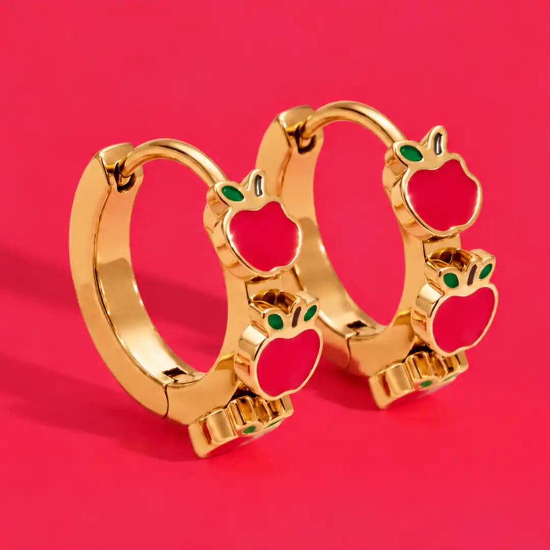 Apple Huggie Earrings